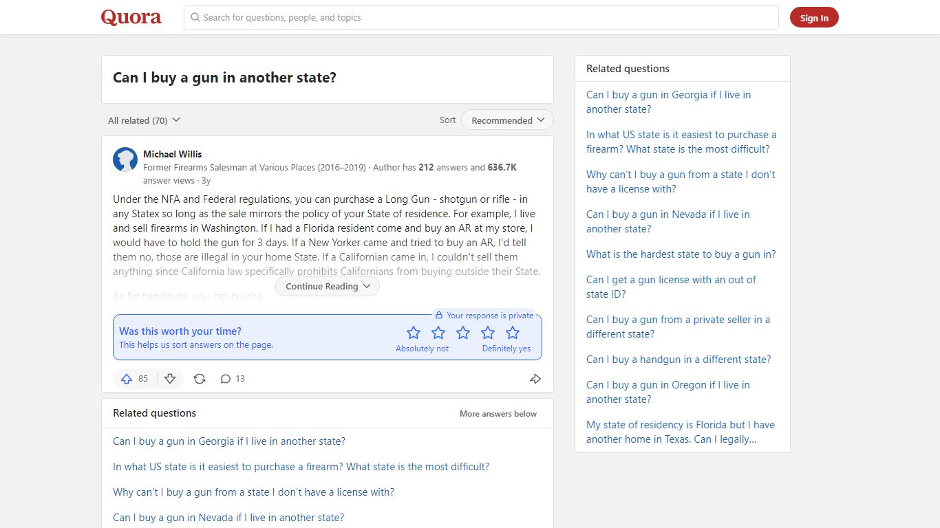 Can I buy a gun in another state? - Quora