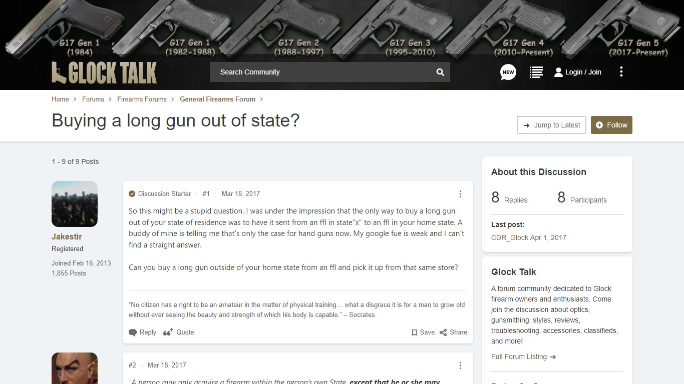 Buying a long gun out of state? | Glock Talk